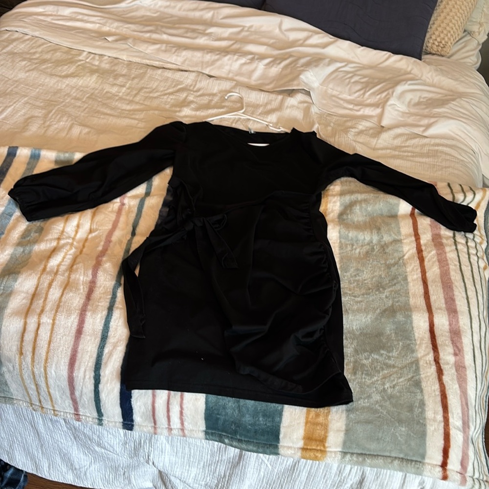 Long sleeve black dress
